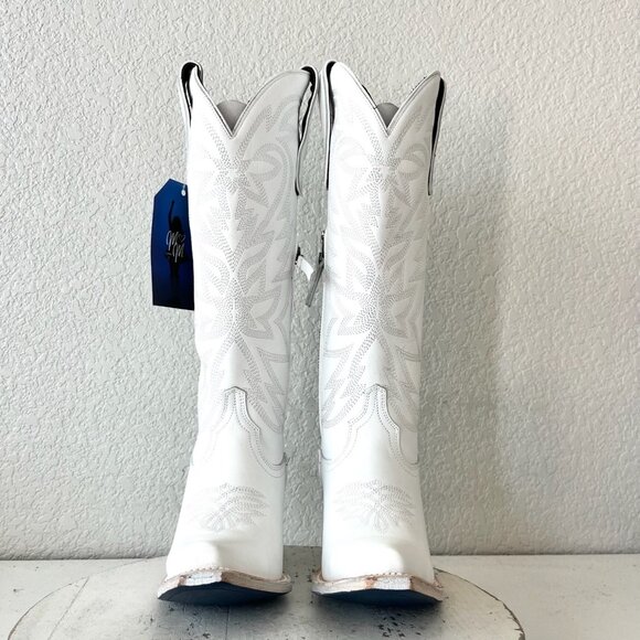 Lane MEGAN MORONEY Smokeshow Womens Cowboy Boots 5 White Western Cowgirl Tall - Picture 5 of 12